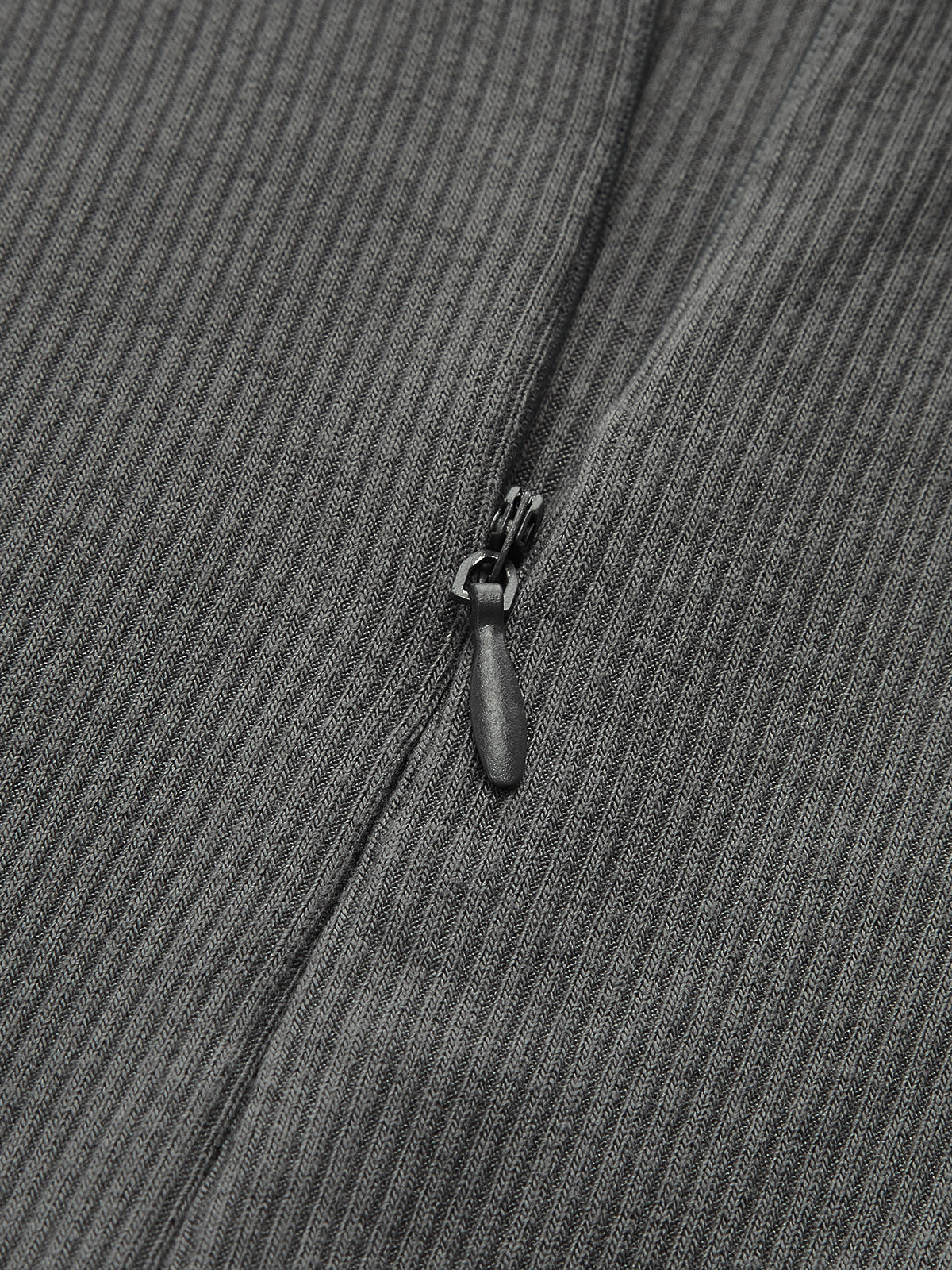 Front Zip Ribbed Slim Fit Sleeveless Tank Top
