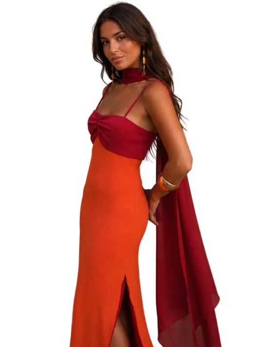 Noe | Vestido Maxi Bicolor