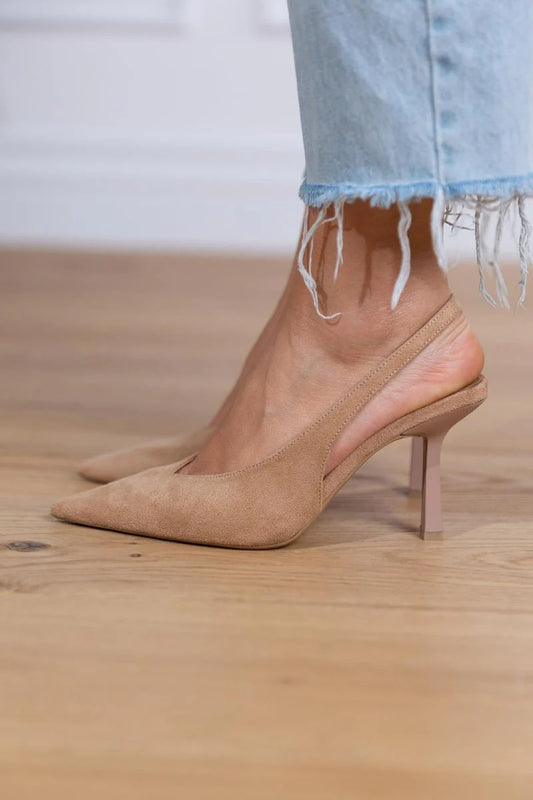 Mía | Tacones bajos nude