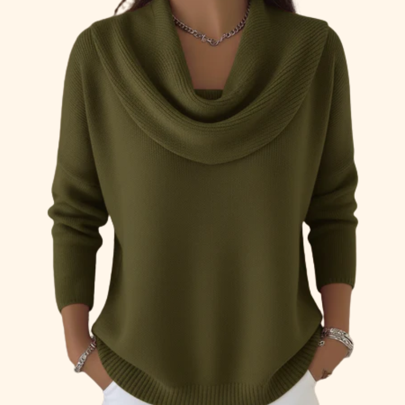 Gloria | Jersey con Cuello Drapeado