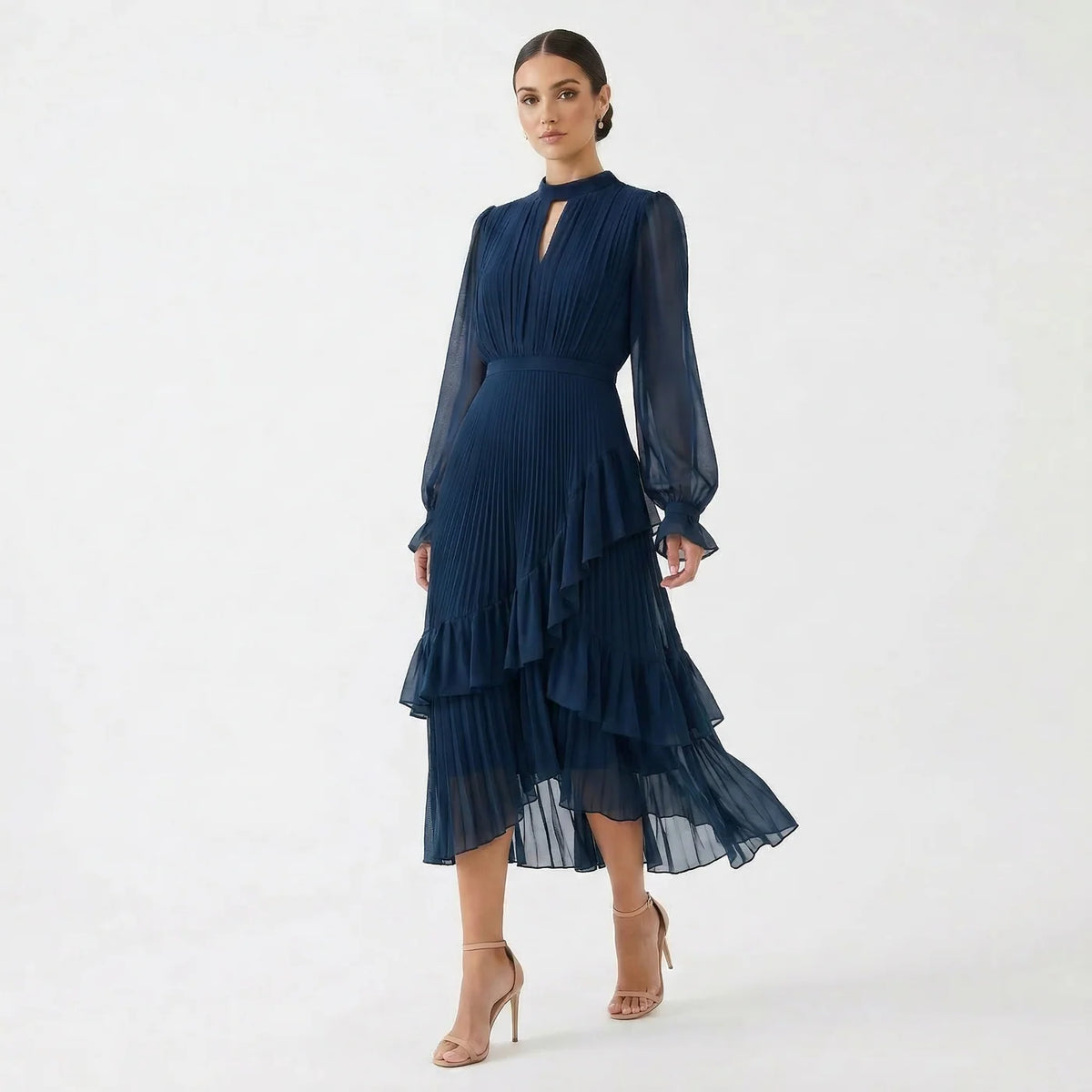 Nicol | Vestido Midi Plisado