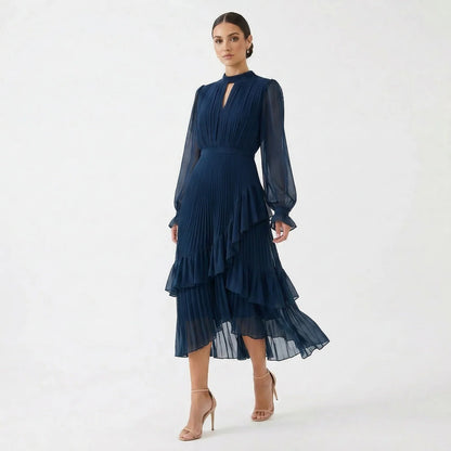 Nicol | Vestido Midi Plisado