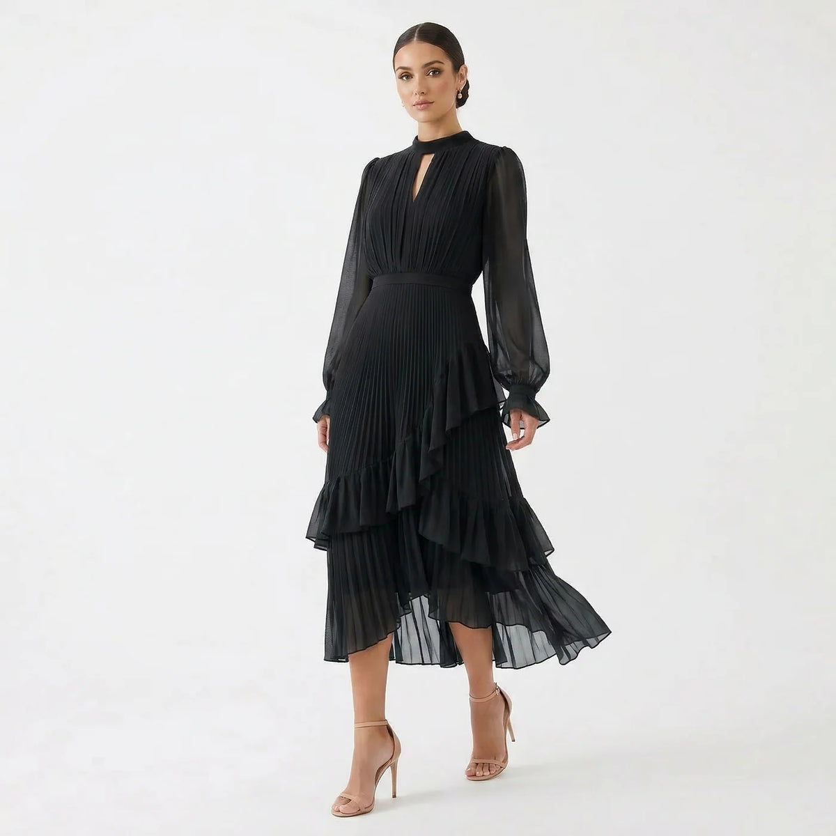Nicol | Vestido Midi Plisado