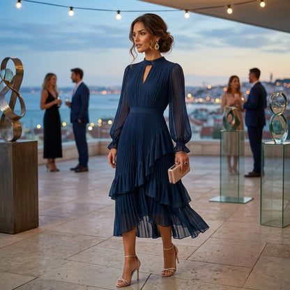 Nicol | Vestido Midi Plisado
