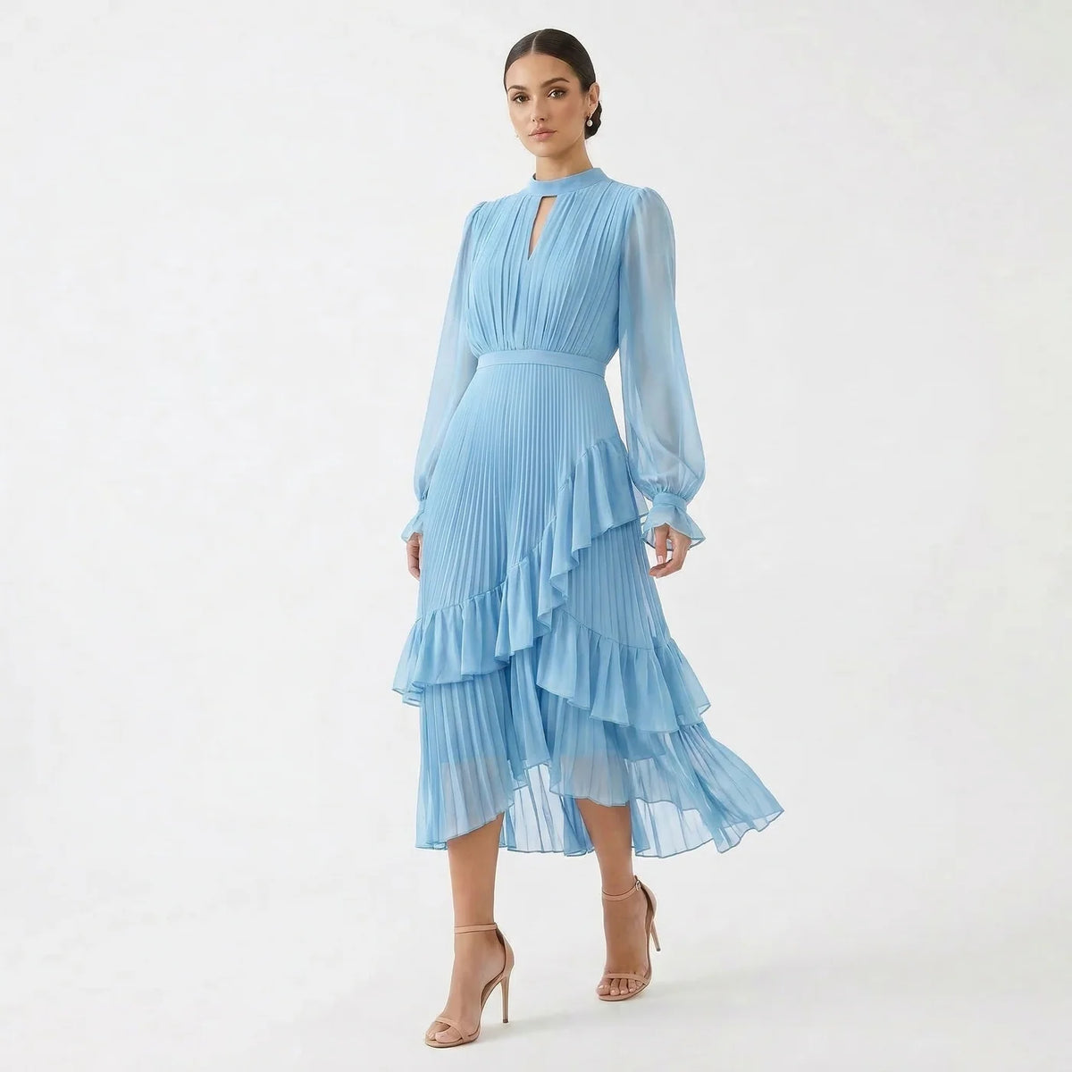 Nicol | Vestido Midi Plisado