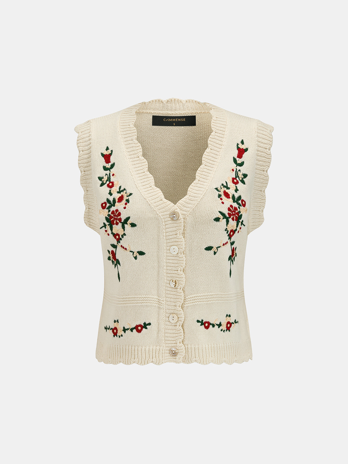 Cris Chaleco Punto Floral
