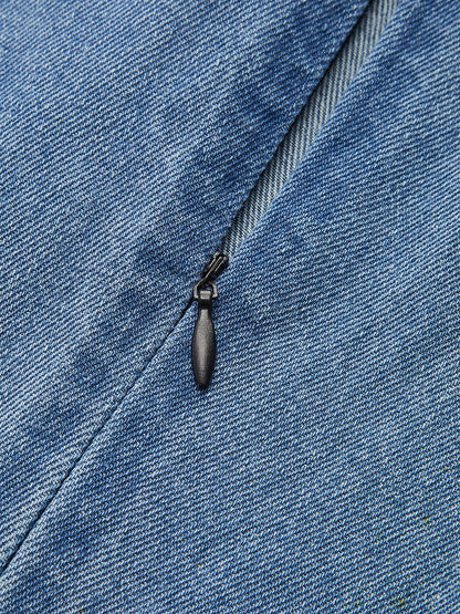 Elba Top Denim Corbata