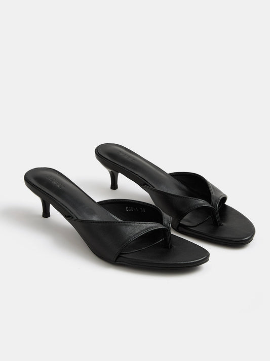 Slip On Thong Kitten Heel Mules