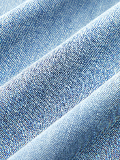 Epaulet Metal Button Denim Shirt