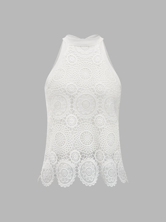 Isabela Top Halter Encaje