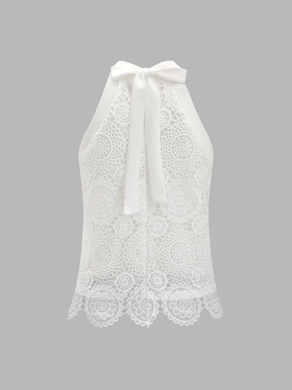 Isabela Top Halter Encaje