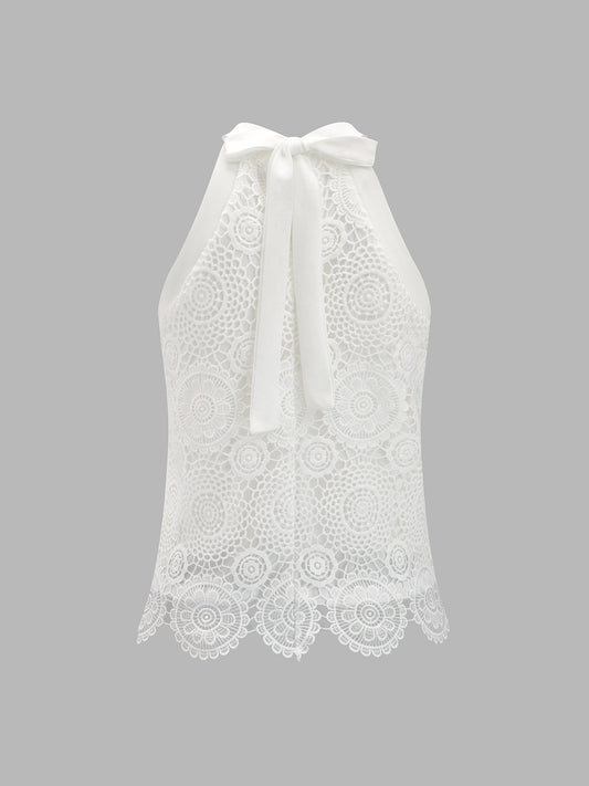 Isabela Top Halter Encaje