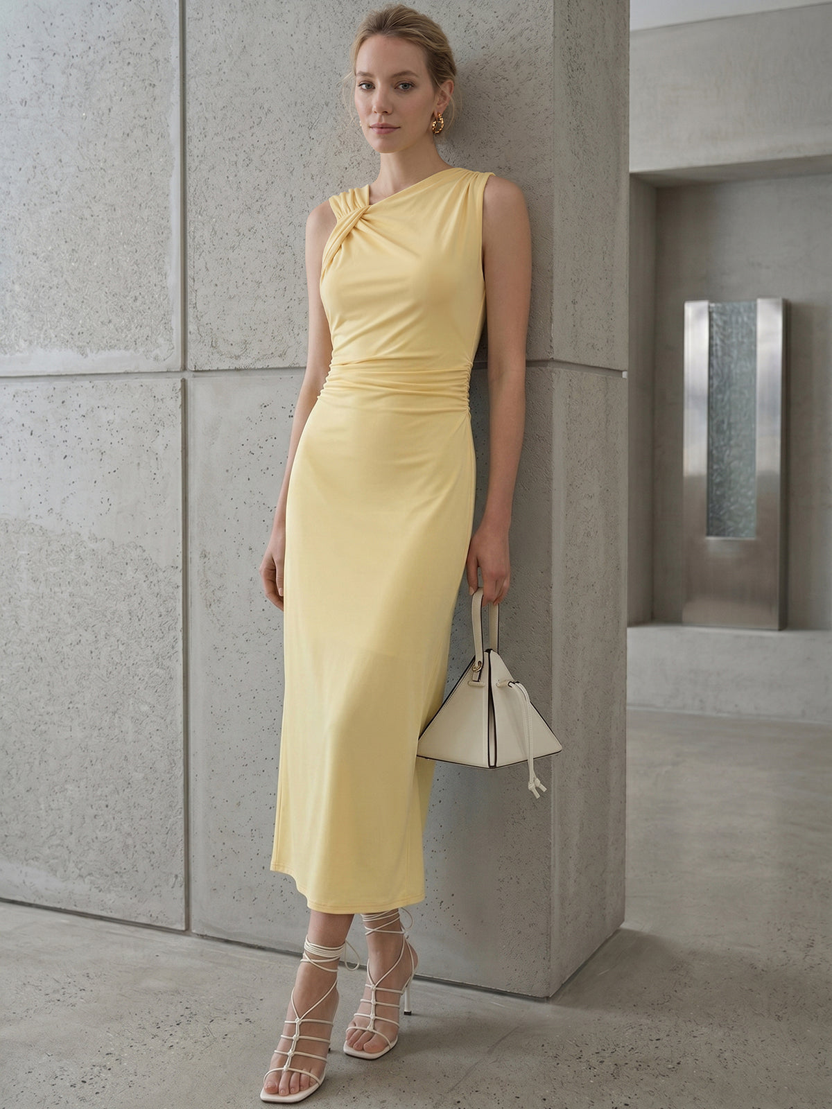 Amina Vestido Midi Pastel