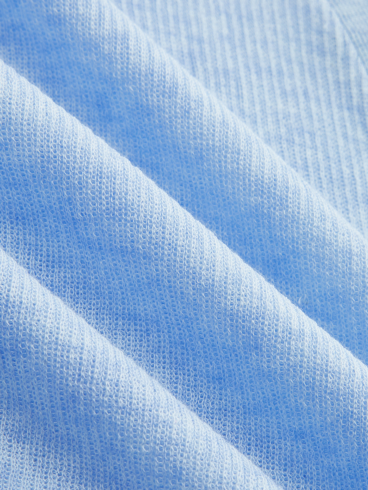 Diagonal Button Collared Sheer Knit Top
