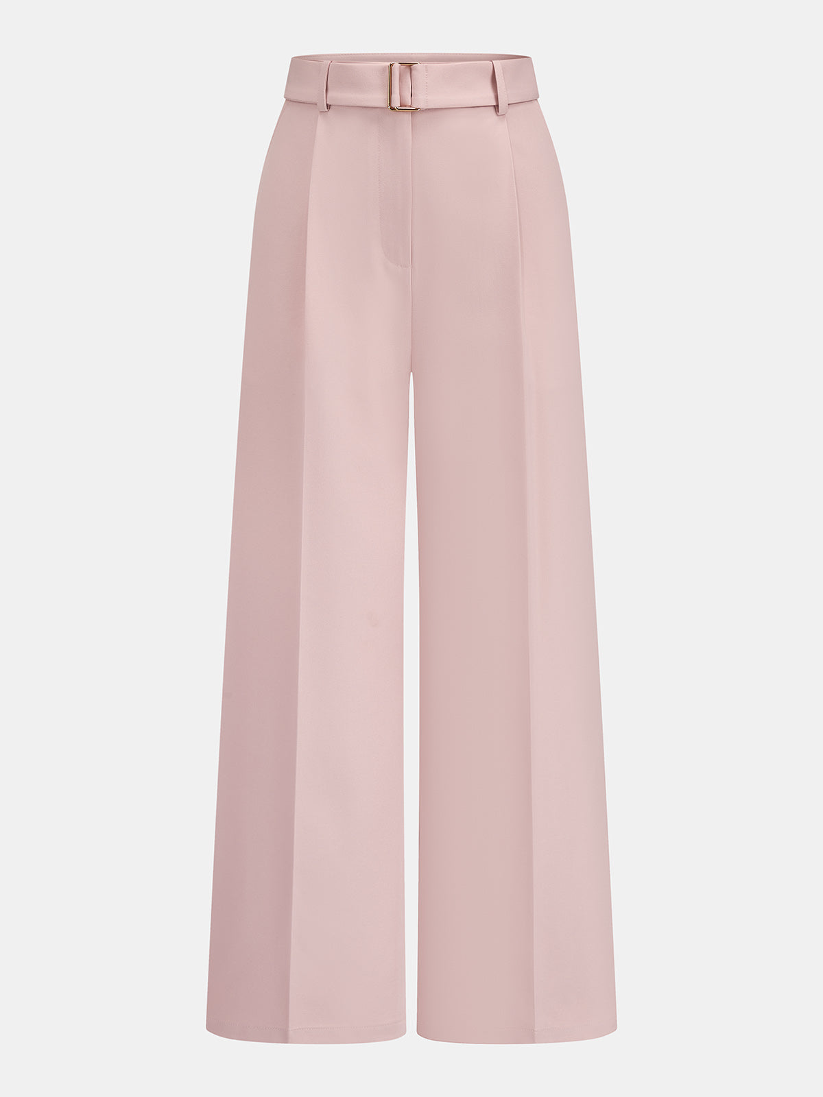 Belted High Waist Wide Leg Pants