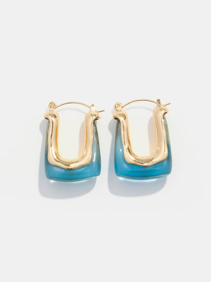 Pendientes Cuadrados Aqua