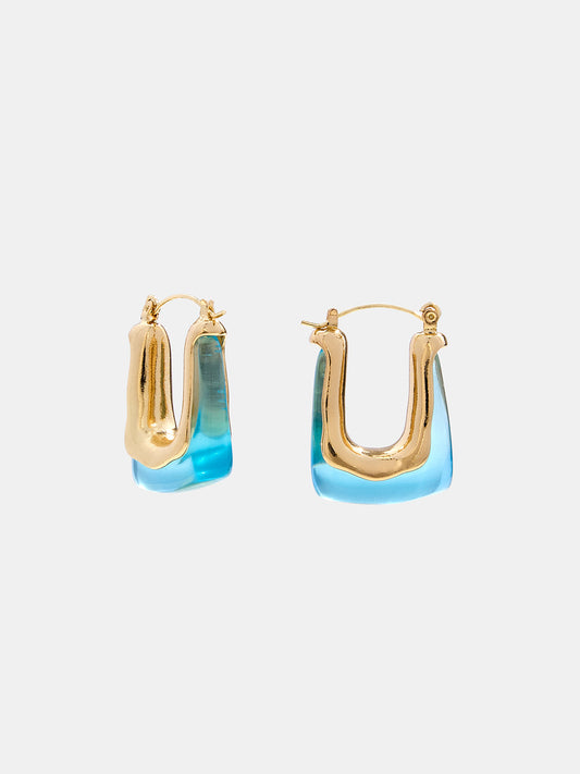Pendientes Cuadrados Aqua