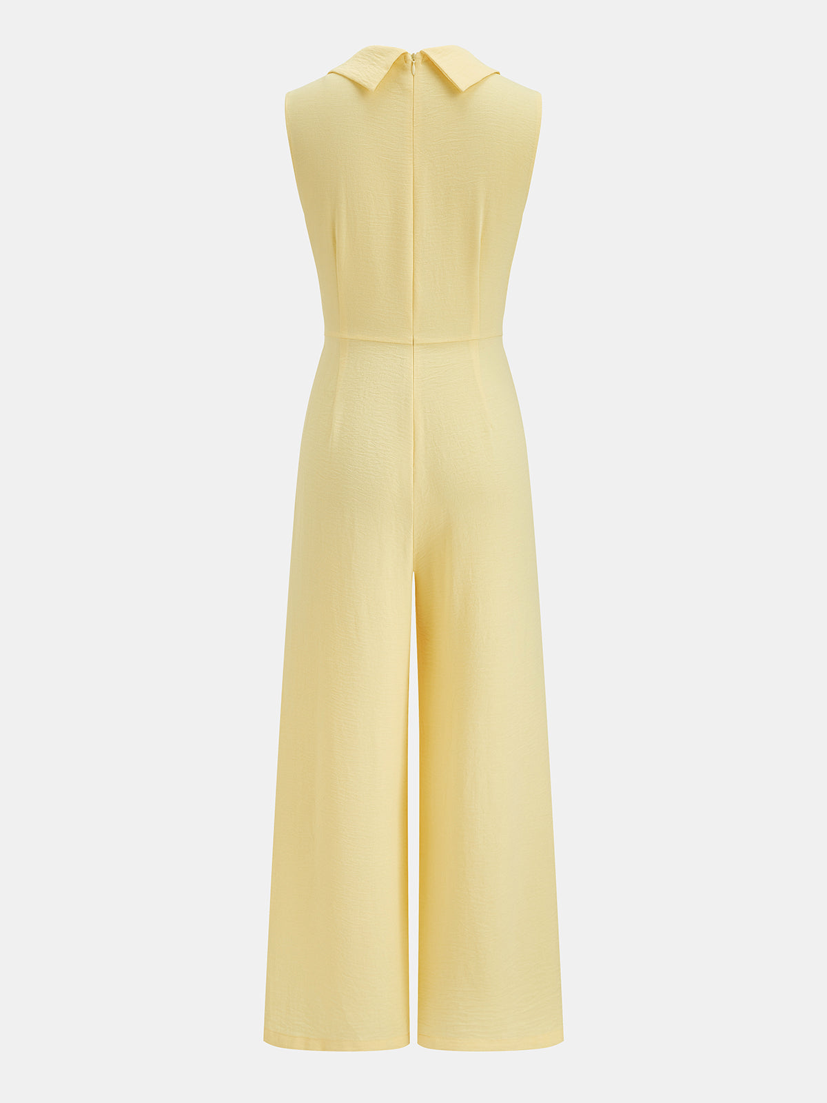 Lapel Wrap Tie Waist Wide Leg Jumpsuit