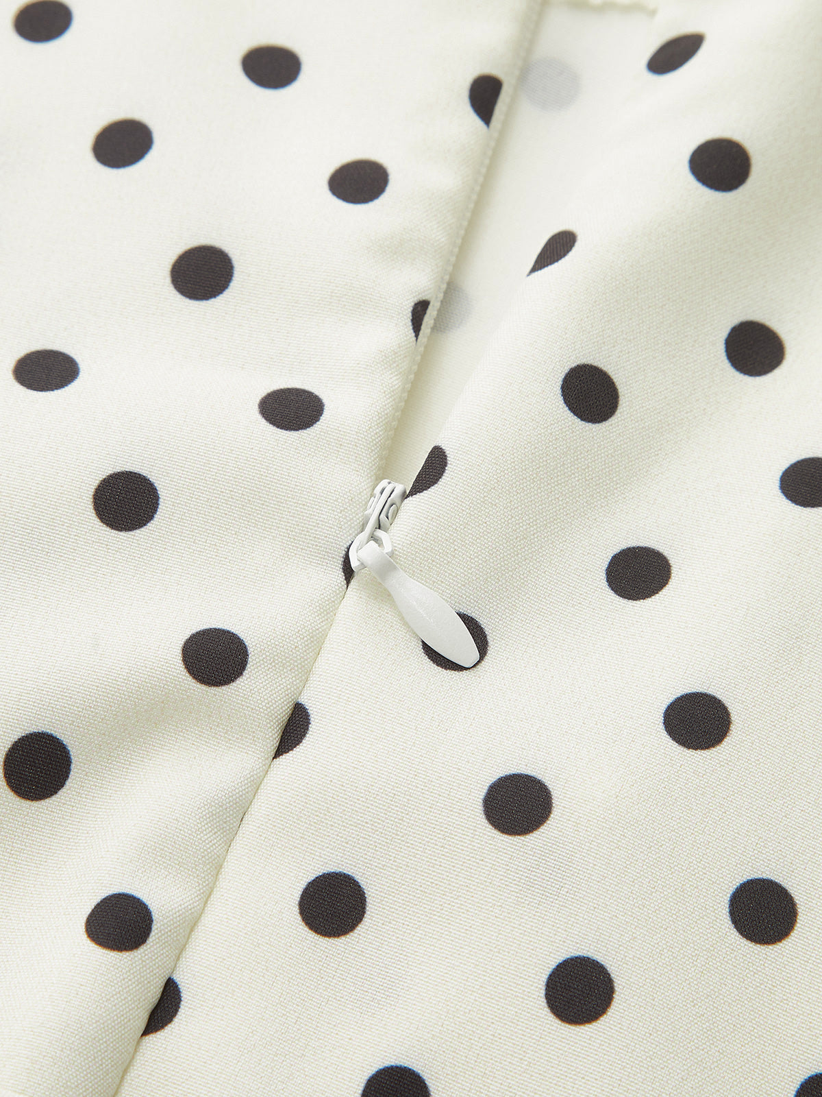Mock Neck Polka Dot Short Sleeve Midi Dress