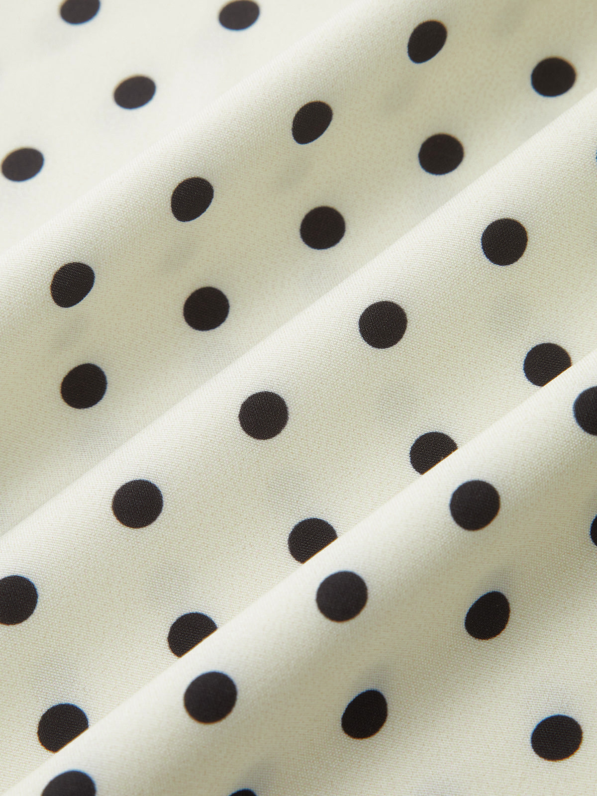 Mock Neck Polka Dot Short Sleeve Midi Dress