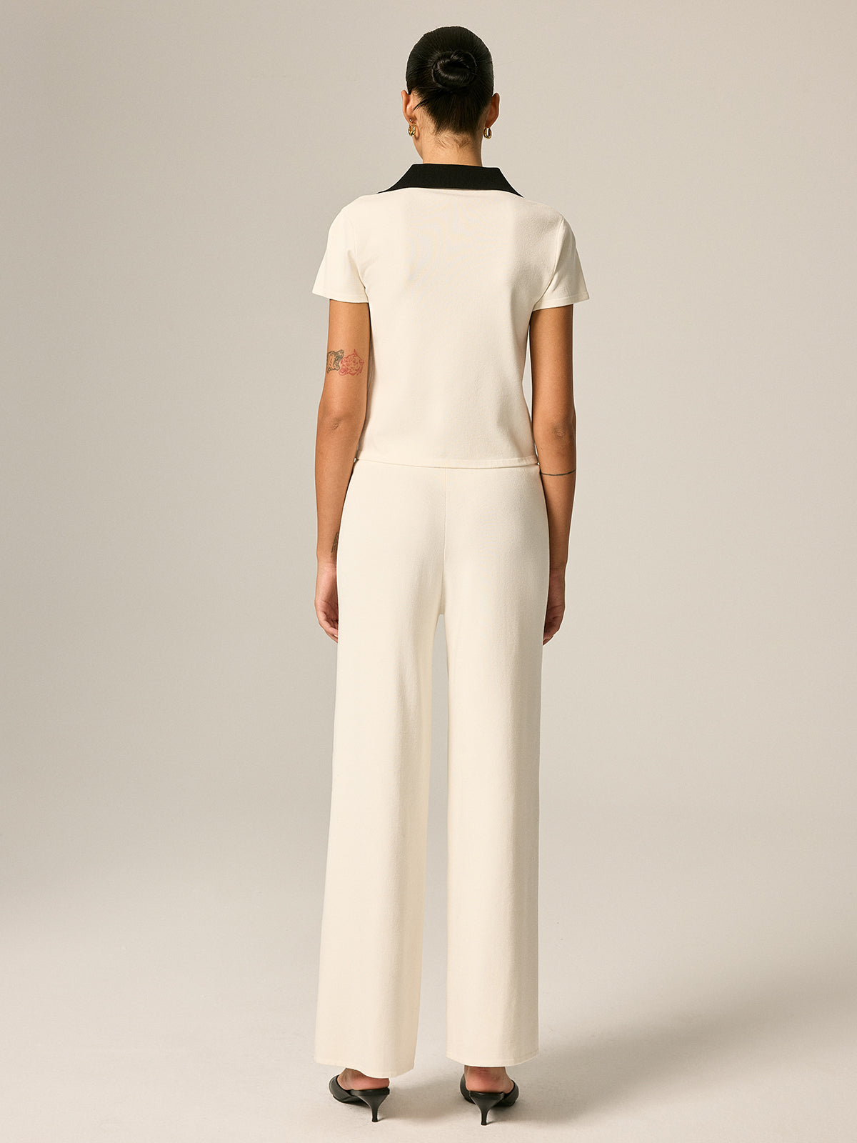 Contrast Trim Knit Co-Ord Set