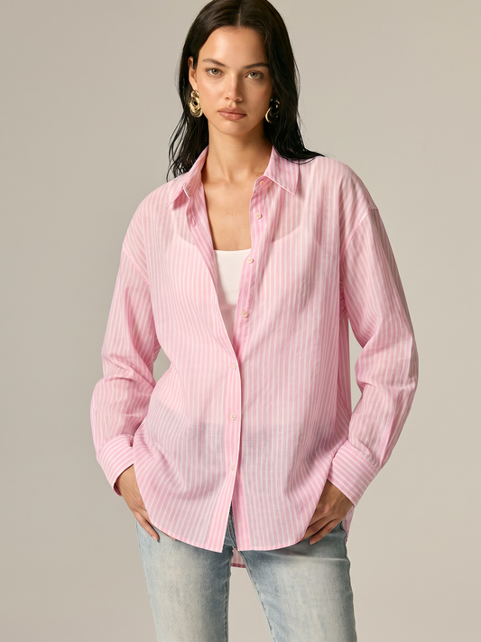 Striped Loose Long Sleeve Shirt