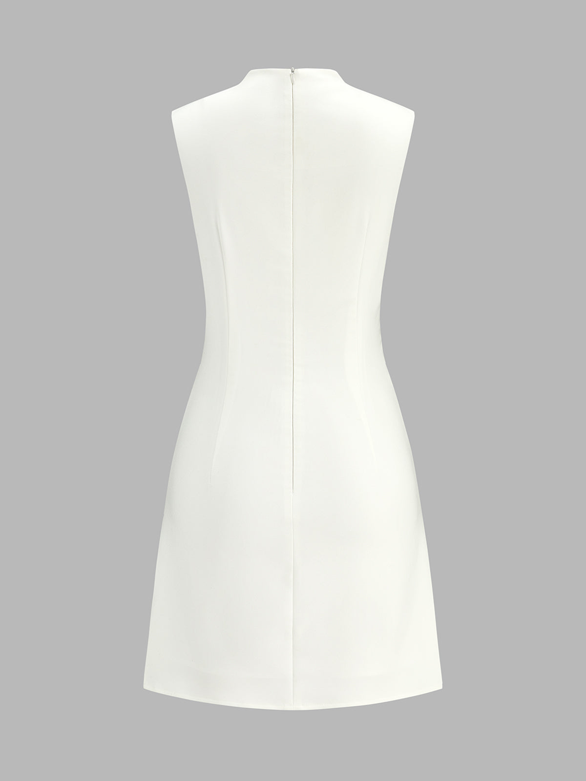 Metal Detail Pleated Mini Dress