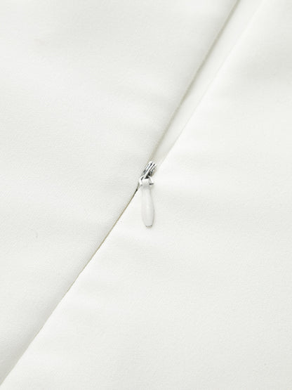 Metal Detail Pleated Mini Dress