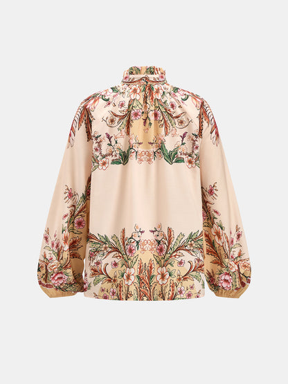 Floral Print Shirt & Belted Shorts Set