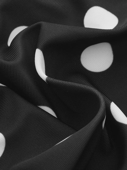Polka Dot Halter Cutout One Piece Swimsuit