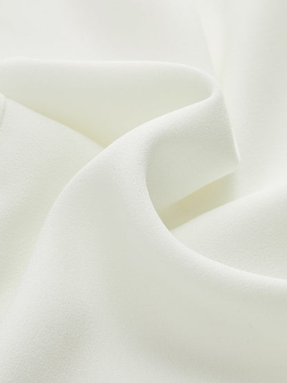 Wave Contrast Trim Flutter Sleeve Blouse