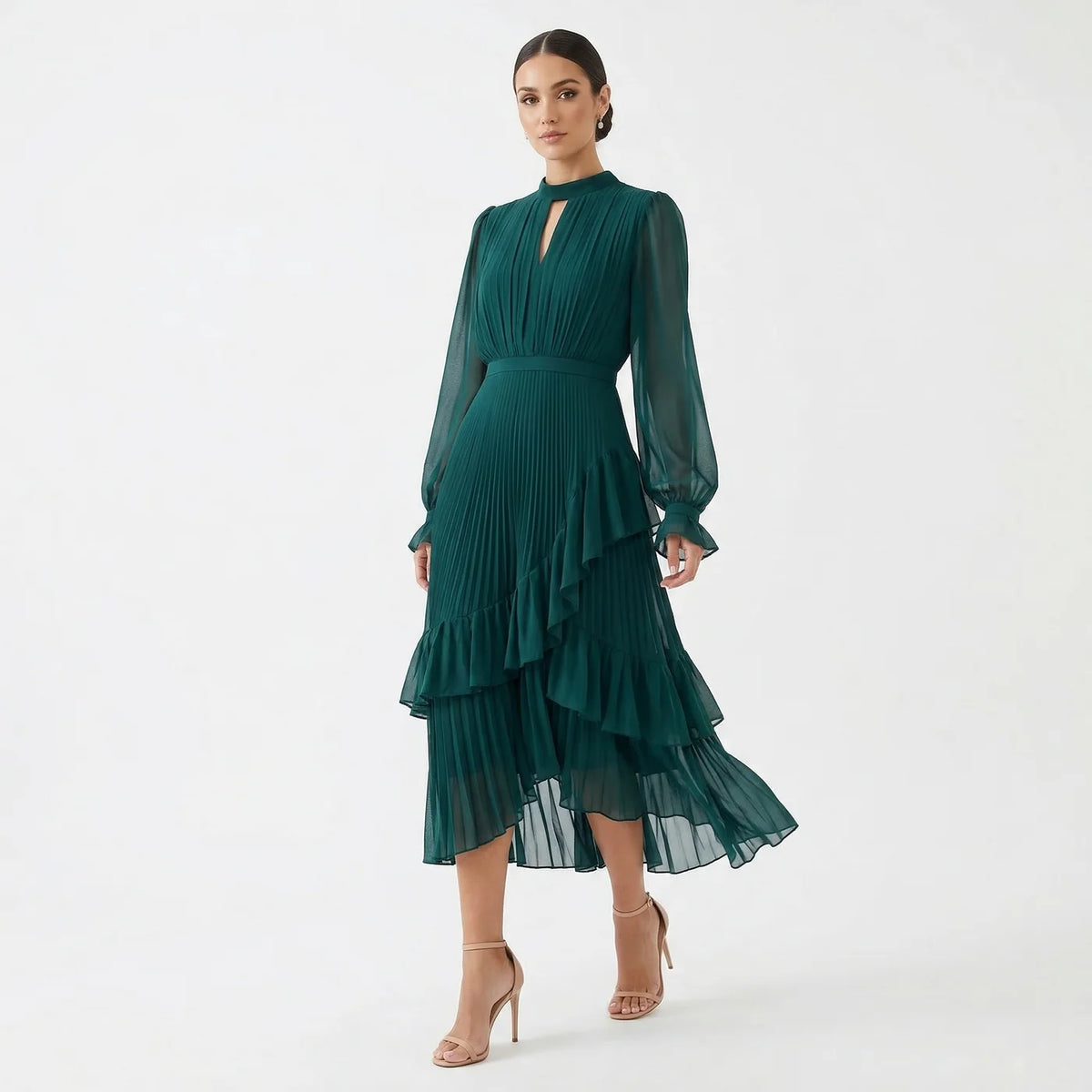 Nicol | Vestido Midi Plisado