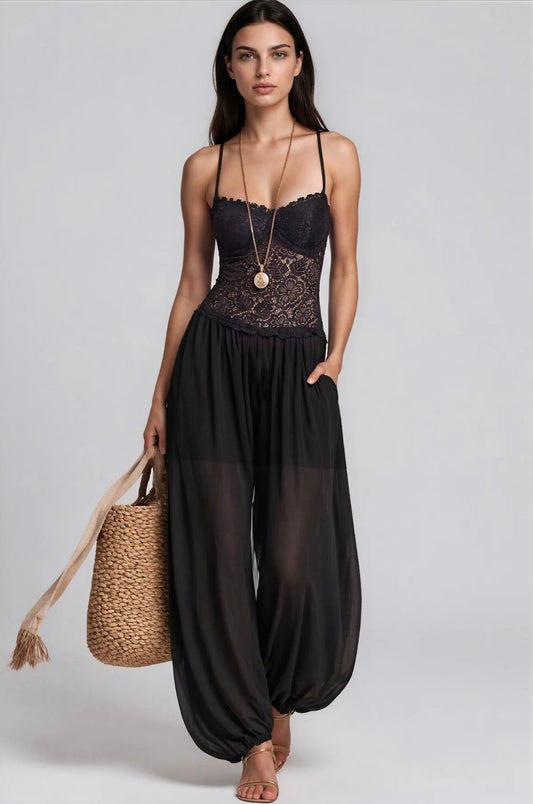 Vera | Mono Halter con Encaje Fluido
