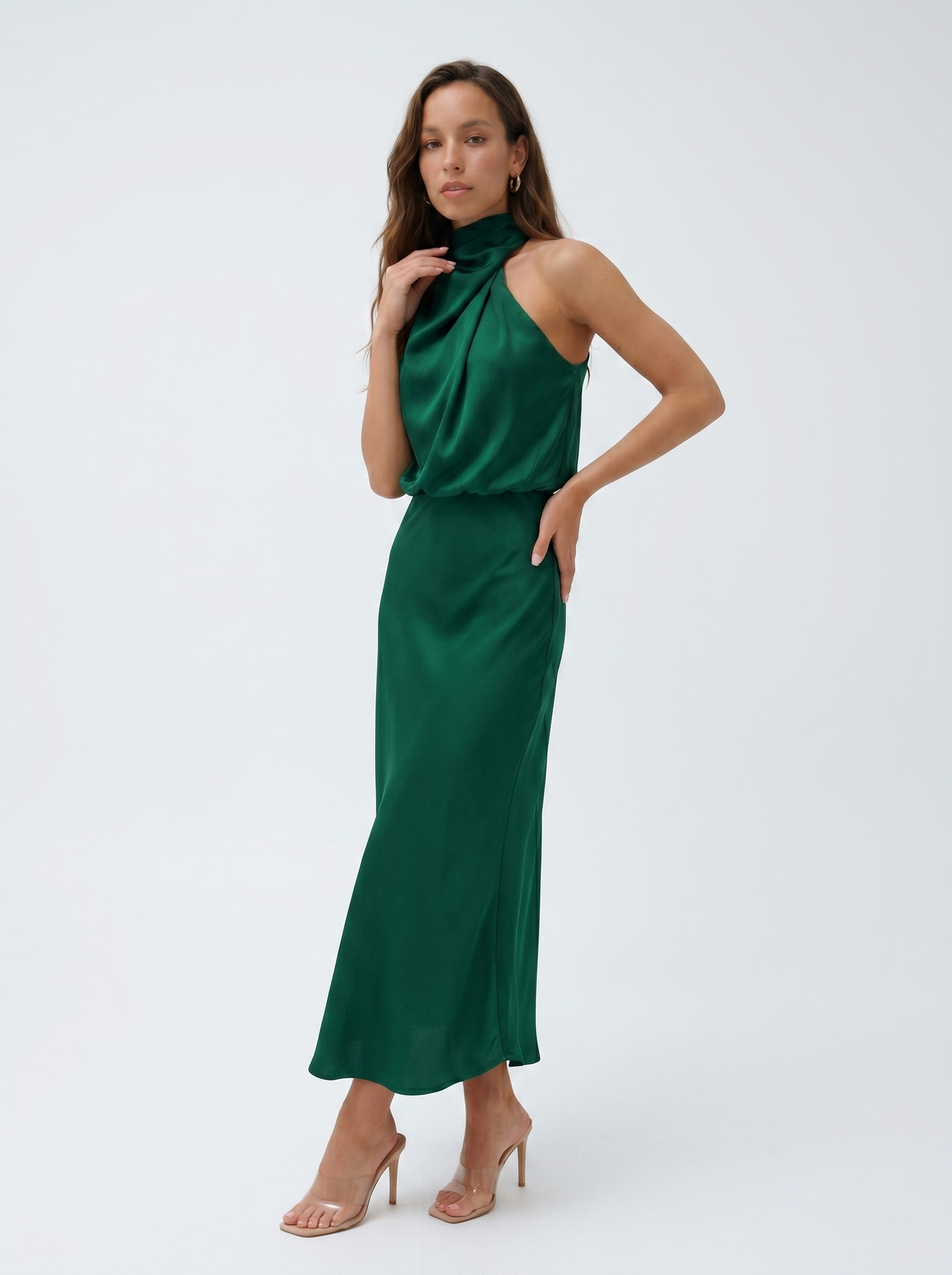 Carmina | Vestido largo con cuello halter