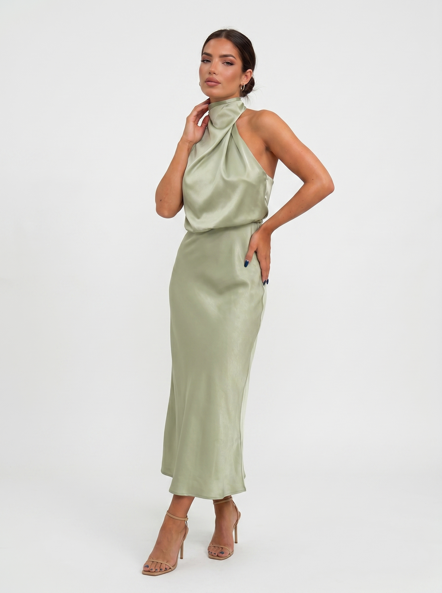 Carmina | Vestido largo con cuello halter