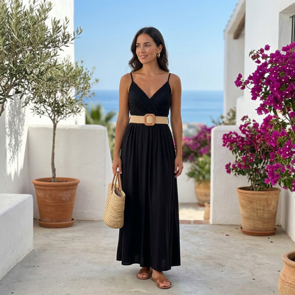 Beca Vestido Maxi Calado
