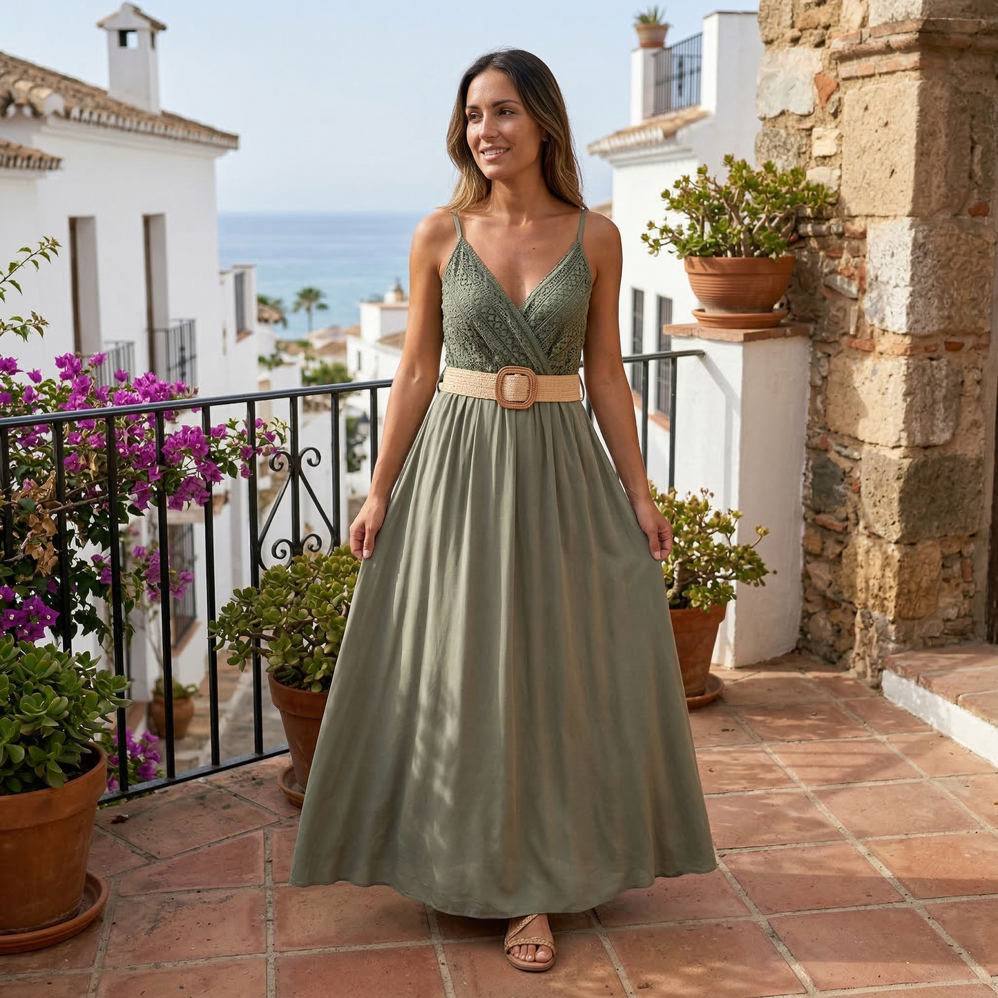 Beca Vestido Maxi Calado