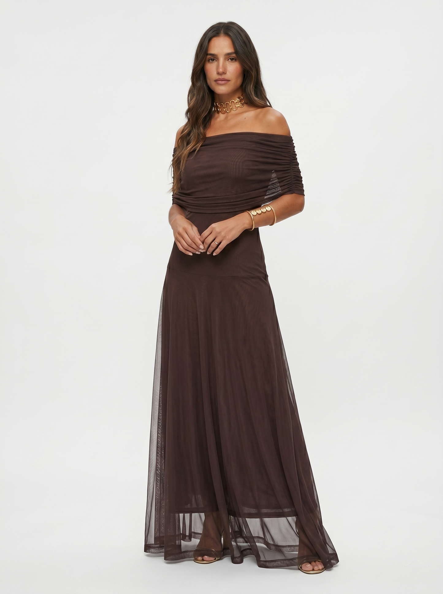 Nuit Vestido Asimétrico Drapeado