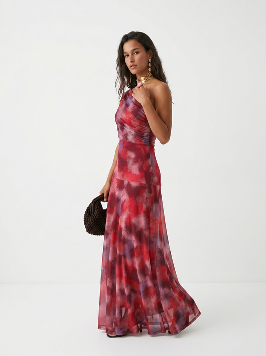 Nuit Vestido Asimétrico Drapeado