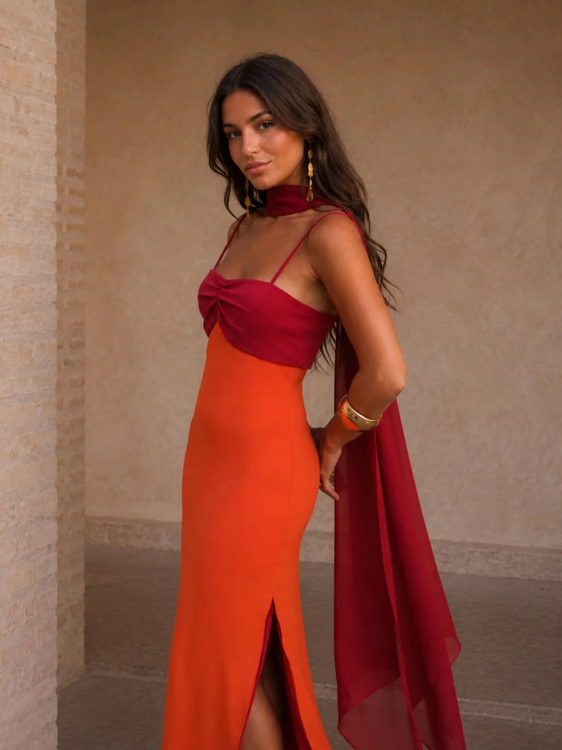 Noe | Vestido Maxi Bicolor