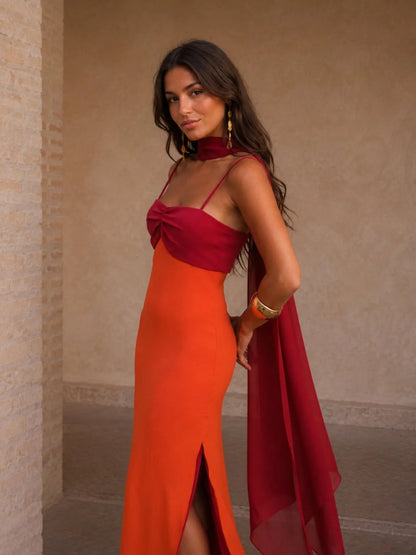 Noe | Vestido Maxi Bicolor