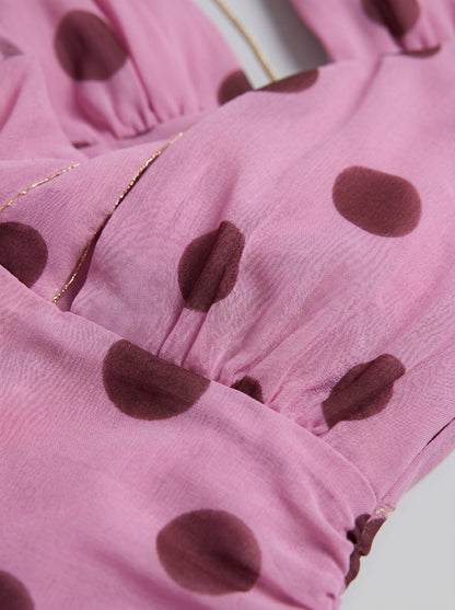 Mon | Vestido Largo De Lunares