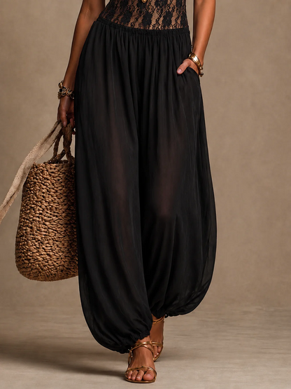 Vera Mono Halter con Encaje Fluido