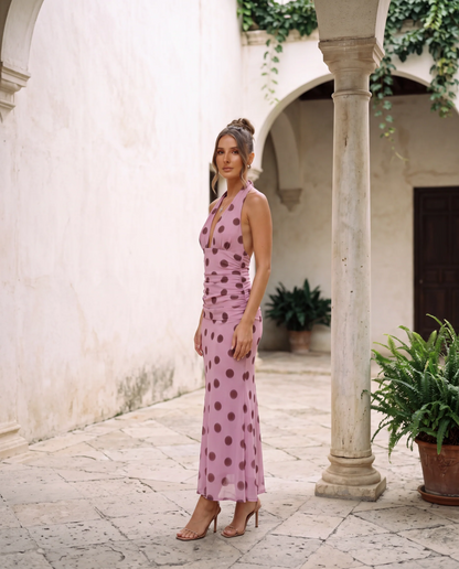 Mon | Vestido Largo De Lunares