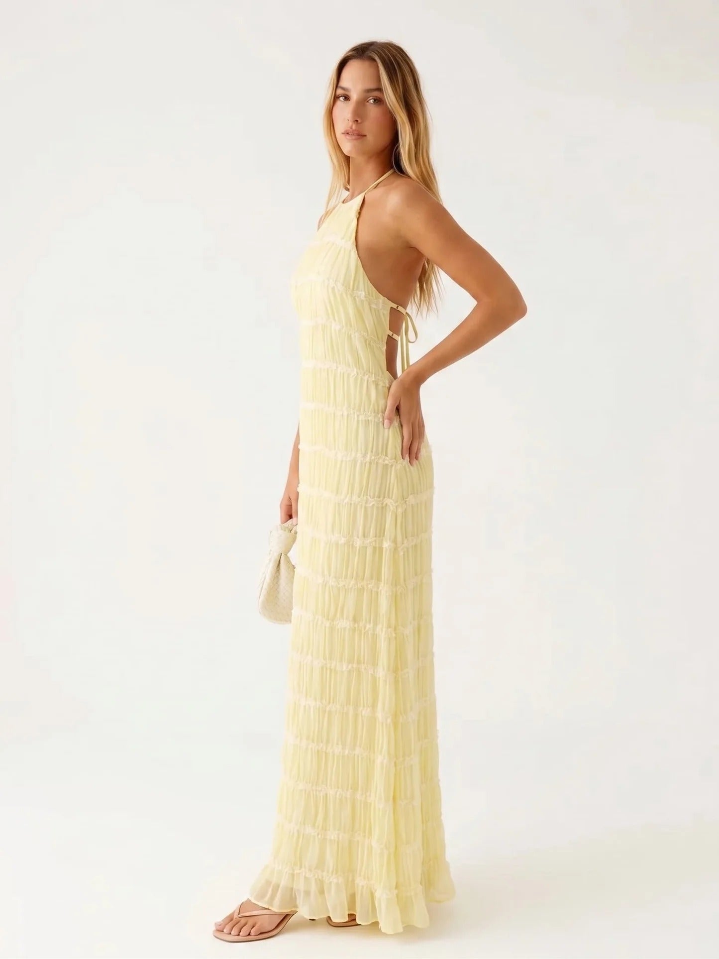 Vestido Nia – Maxivestido con escote halter