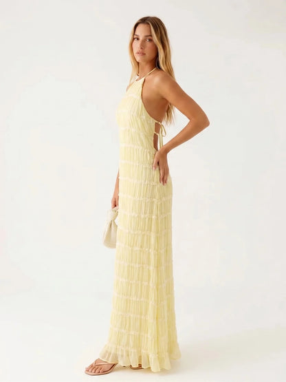 Vestido Nia – Maxivestido con escote halter