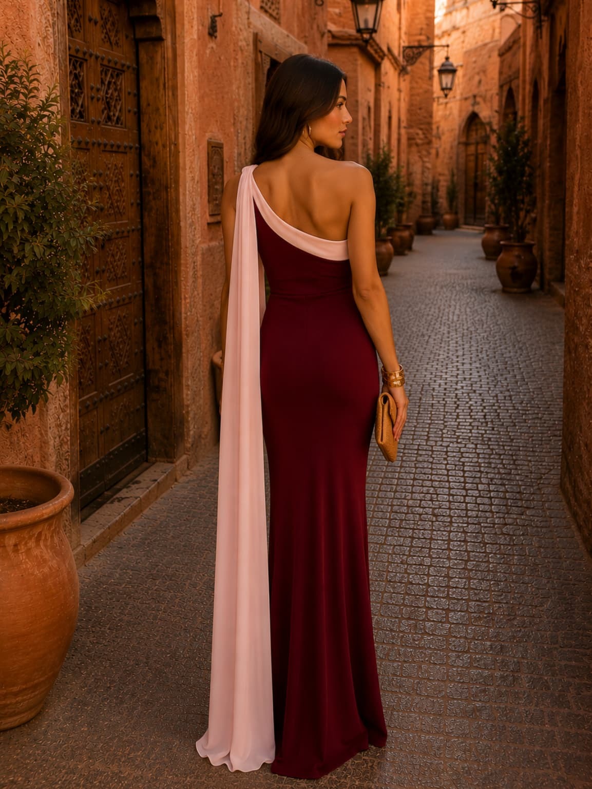 Ariel | Vestido Burdeos