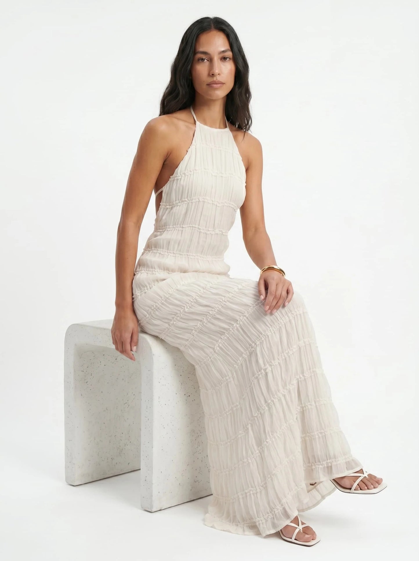 Vestido Nia – Maxivestido con escote halter