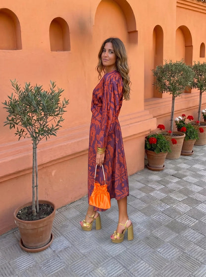Nura | Vestido Midi Estampado Paisley