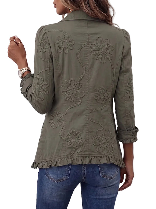 Ascensión | Chaqueta Bordada con Volantes